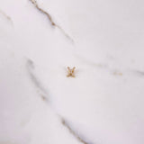 Dije Letra X 0.4gr / 0.8cm / Circones Blancos Oro Amarillo &
