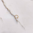 Piercing Medio Aro 0.3gr / 1cm / Circones Blancos Oro Amarillo (Joya) &