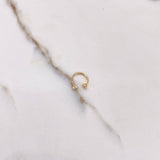 Piercing Medio Aro 0.3gr / 1cm / Circones Blancos Oro Amarillo (Joya) &