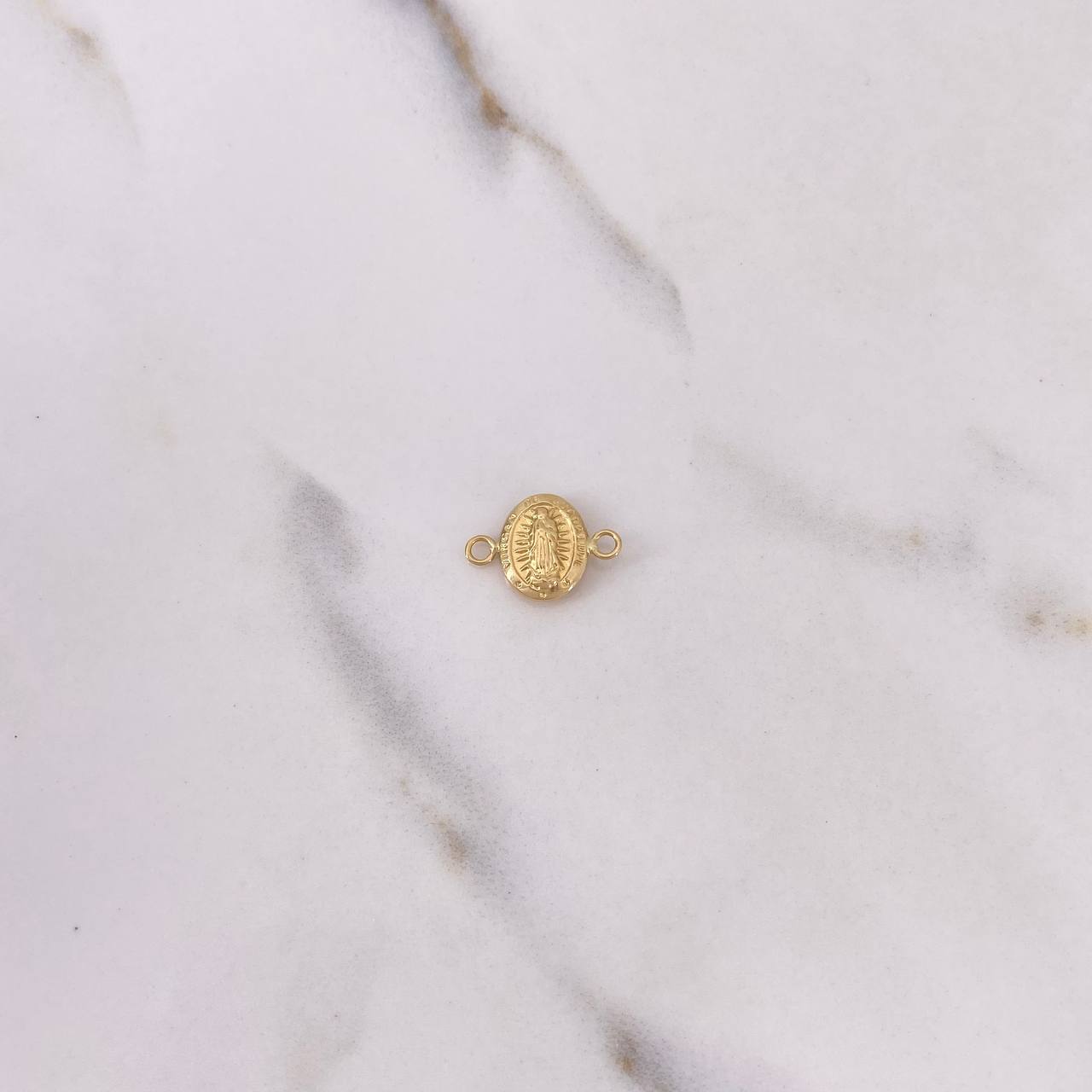 Herraje Virgen Guadalupe 0.45gr / 1.4cm / Troquelado Oro Amarillo &