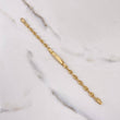 Pulso Bebé GC 2.95gr / 14cm / 4mm Placa Rectangular Bordes Punteados Oro Amarillo &