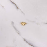 Herraje Corazón 0.55gr / 1.9cm / Liso Soplado Oro Amarillo &