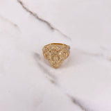 Anillo Rostro Cristo 11.3gr / T11 1/4 / Dos Oros Amarillo Blanco $