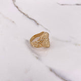 Anillo Rostro Cristo 11.3gr / T11 1/4 / Dos Oros Amarillo Blanco $