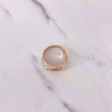 Anillo Correa Corona 9.55gr / T11 1/2 / Circones Blancos Dos Oros Blanco Rosa $