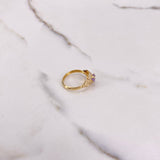 Anillo Solitario 15s Halo 1.75gr / T6 / Circones Blancos Lila Oro Amarillo &