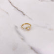 Anillo Solitario Corazon 1.35gr / T5 1/2 / Circones Blancos Oro Amarillo &