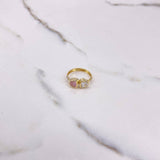 Anillo Corazones 1.35gr / T4 3/4 / Circones Blanco Rosado Dos Oros Amarillo Blanco &