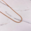 Cadena Militar 21.8gr / 70cm / 3mm Bolas Diamantadas Oro Rosa &