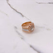Anillo Correa Corona 13.05gr / T9 1/2 / Circones Blancos Dos Oros Blanco Rosa &