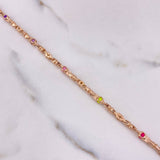 Pulso Rustico 10gr / 17cm / Cauchos Colores Oro Rosa &