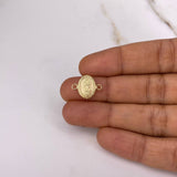 Herraje Virgen Guadalupe 0.6gr / 1.5cm / Troquelado Oro Amarillo &