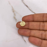 Herraje San Benito 0.55gr / 1.7cm / Troquelado Oro Amarillo &
