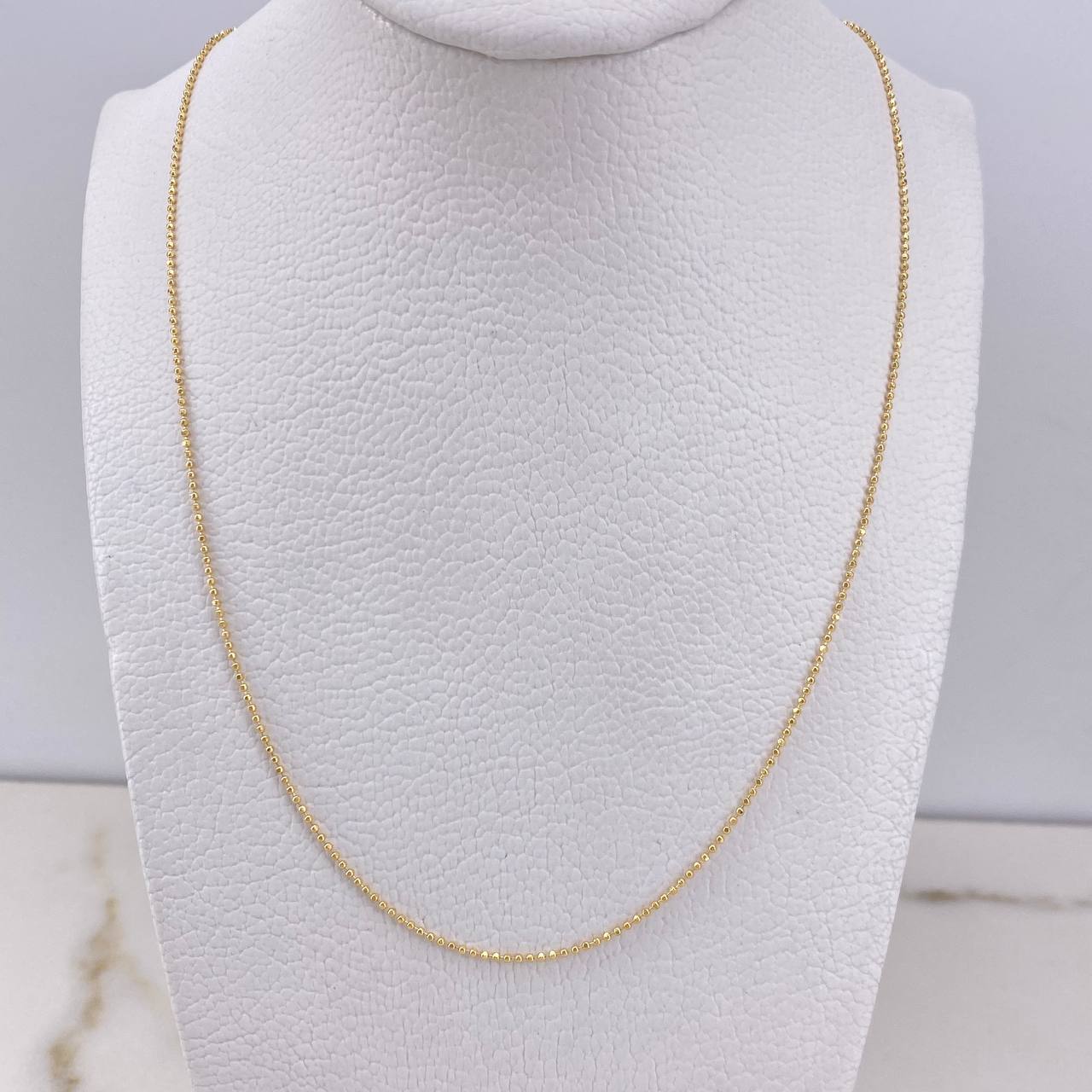 Cadena Militar 2.05gr / 45cm / 1mm Oro Amarillo +3 $