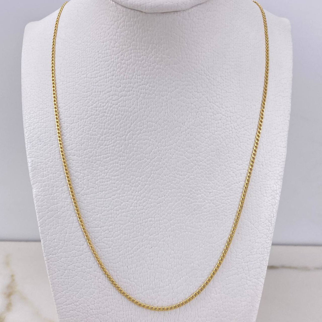 Catena A Maglie Cubane In Oro Massiccio 14K, Italia 14K