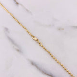 Cadena Militar 7.5gr / 45cm / 2mm Bola Lisa Oro Amarillo +3 $
