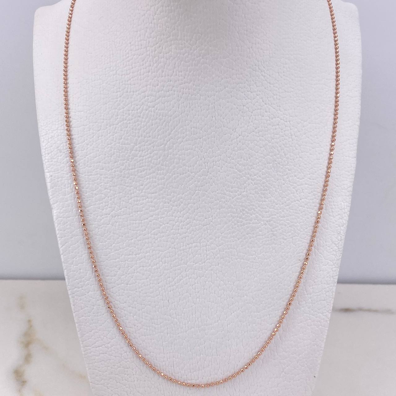 Cadena Militar 3.05gr / 50cm / 0.95mm Diamantada Oro Rosa +3 $