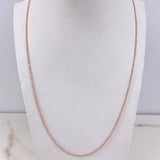 Cadena Militar 3.05gr / 50cm / 0.95mm Diamantada Oro Rosa +3 $