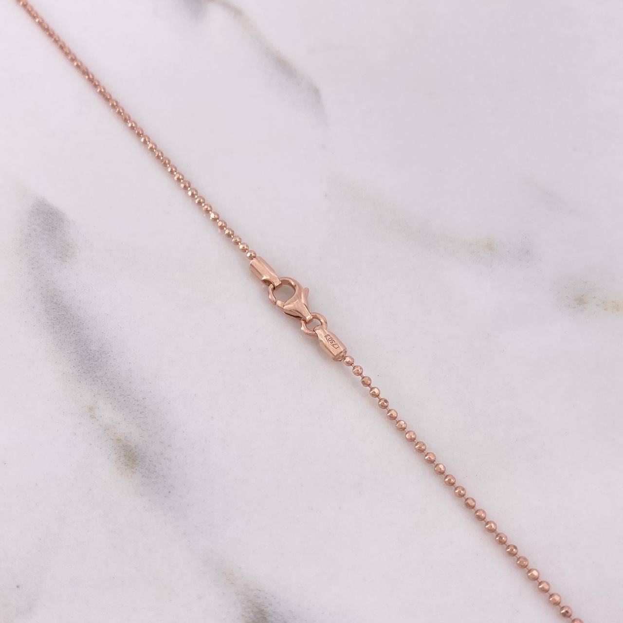 Cadena Militar 3.05gr / 50cm / 0.95mm Diamantada Oro Rosa +3 $