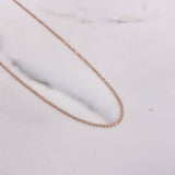 Cadena Militar 3.05gr / 50cm / 0.95mm Diamantada Oro Rosa +3 $
