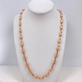Cadena Rustica 12.2gr / 50cm / 5mm Barril Rayado Corona Oro Rosa $