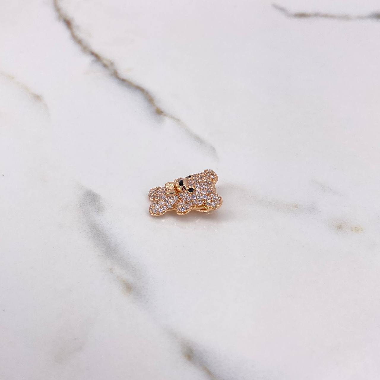 Dije Oso 3.3gr / 2cm / Circones Blancos Negros Oro Rosa &