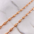 Cadena Rustica 12.2gr / 50cm / 5mm Barril Rayado Corona Oro Rosa $