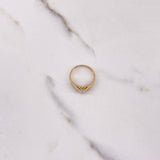 Anillo Solitario Churumbela 1.95gr / T6 1/4 / Circones Blancos Dos Oros Amarillo Blanco $