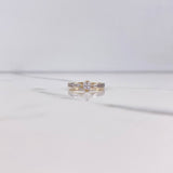 Anillo Solitario Churumbela 1.95gr / T6 1/4 / Circones Blancos Dos Oros Amarillo Blanco $