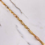 Cadena Rustica 31.45gr / 70cm / 6mm Barril Escamado Tres Oros $