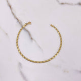 Pulso Plano Rayado 4.9gr / 19cm / 2mm Oro Amarillo $