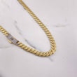 Cadena Cubana Infinito 40gr / 60cm / 9mm Circones Blancos Oro Amarillo +2 $