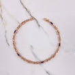 Tobillera Rustica 16gr / 26cm / 5mm Cauchos Azules Oro Rosa $