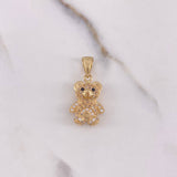 Dije Oso 3.6gr / 2.5cm / Circones Blancos Negros Oro Amarillo $