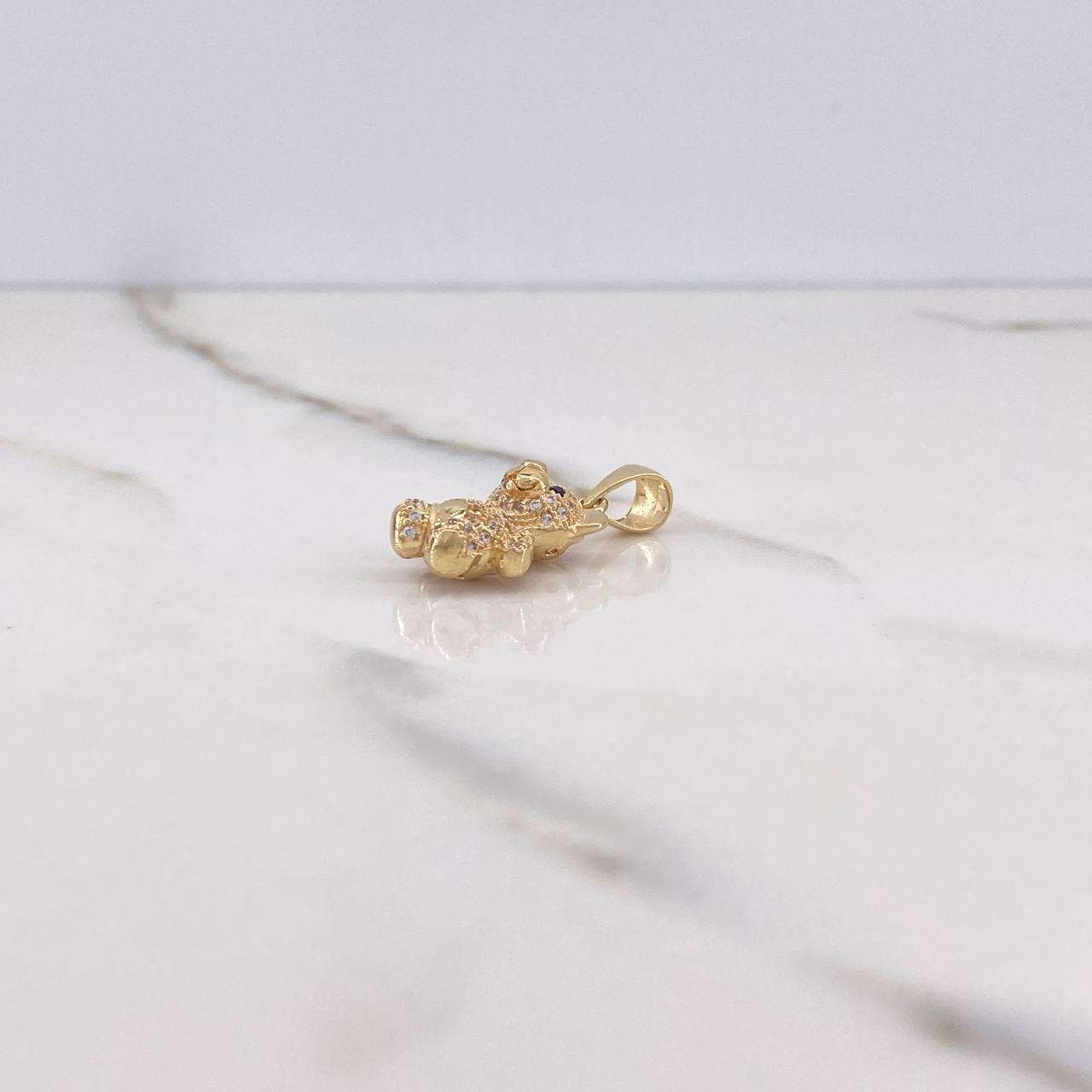 Dije Oso 3.6gr / 2.5cm / Circones Blancos Negros Oro Amarillo $