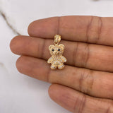 Dije Oso 3.6gr / 2.5cm / Circones Blancos Negros Oro Amarillo $