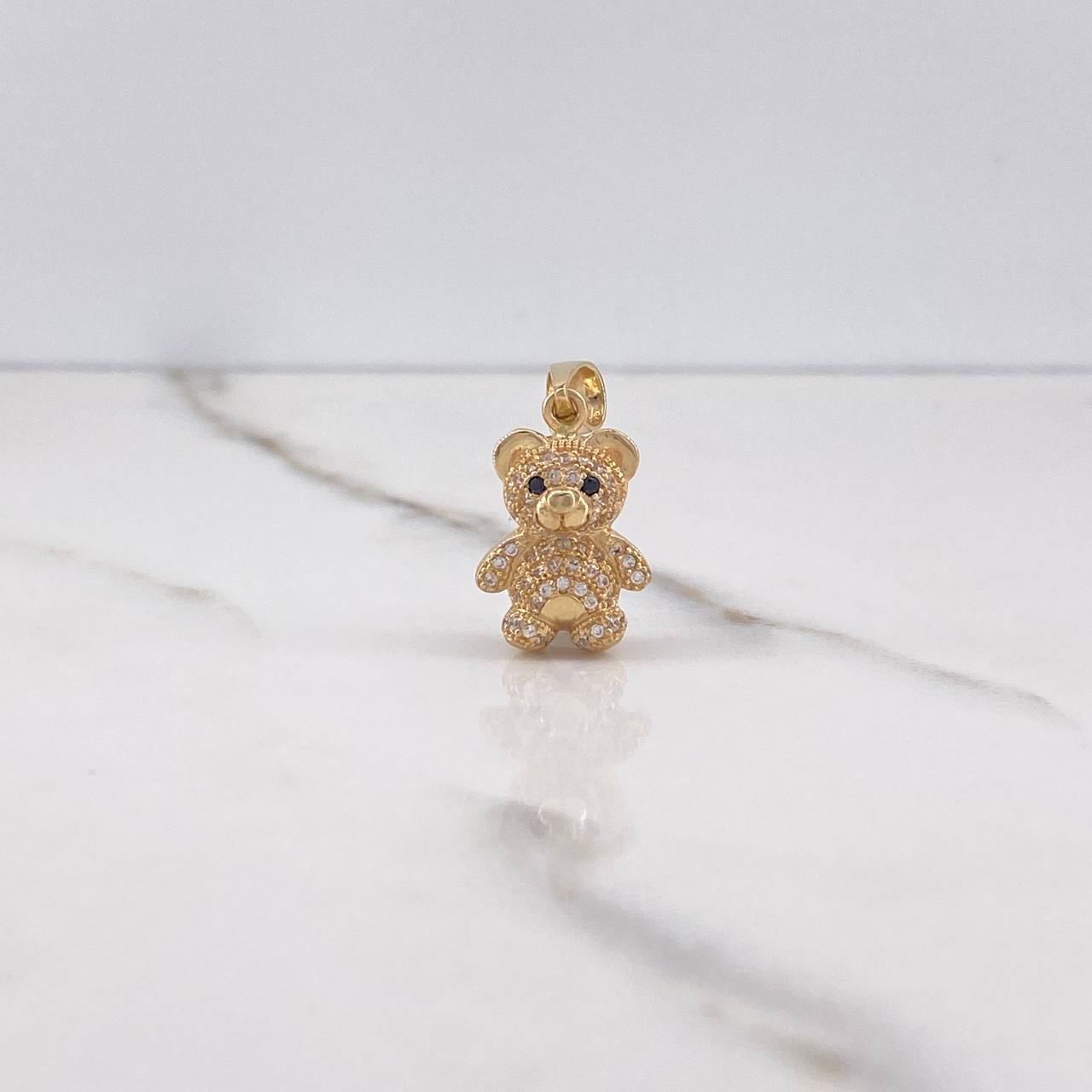 Dije Oso 3.6gr / 2.5cm / Circones Blancos Negros Oro Amarillo $