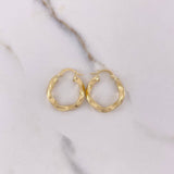 Candongas Deis 2.2gr / 2.2cm / Rayadas Entorchadas Oro Amarillo $