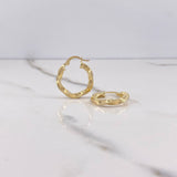 Candongas Deis 2.2gr / 2.2cm / Rayadas Entorchadas Oro Amarillo $