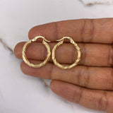 Candongas Majo 2.1gr / 2.4cm / Diamantada Oro Amarillo $
