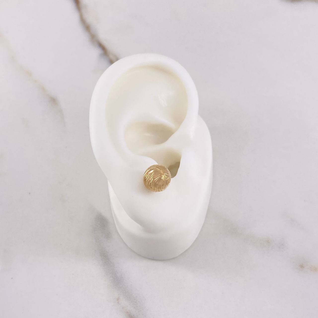 Topos Bola 1gr / 8mm Diamantados Oro Amarillo $