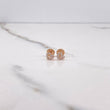 Topos Silueta Corazon 0.6gr / Circones Blancos Oro Rosa $