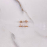 Topos Infinito 0.65gr / Circones Blancos Oro Rosa $