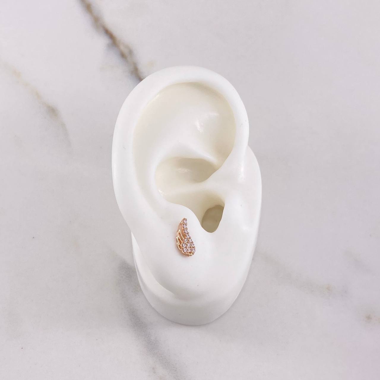 Topos Alas 0.85gr / Circones Blancos Oro Rosa $