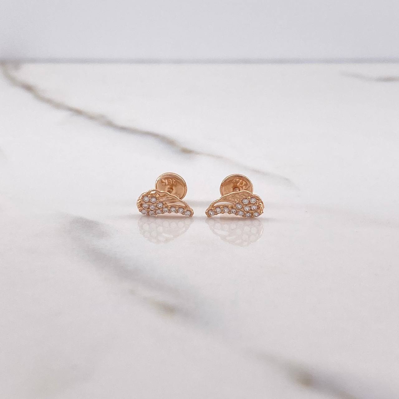 Topos Alas 0.8gr / Circones Blancos Oro Rosa $