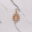 Dije Virgen Guadalupe 10.55gr / 4.5cm / Circones Blancos Dos Oros Blanco Rosa $
