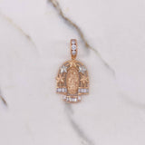 Dije Virgen Guadalupe 10.55gr / 4.5cm / Circones Blancos Dos Oros Blanco Rosa $