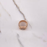 Anillo Corona RX 10.8gr / T9 / Circones Blancos Dos Oros Blanco Rosa $
