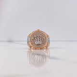 Anillo Corona RX 10.8gr / T9 / Circones Blancos Dos Oros Blanco Rosa $