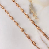 Cadena Rustica 10.8gr / 65cm / Barril Liso Tornillo Oro Rosa $